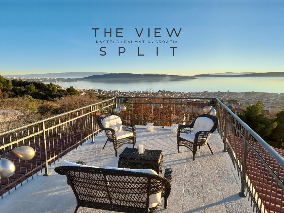 The View Split. Highlight With Roof-Top-Terrace And Pool Apartment Kastela Exterior photo